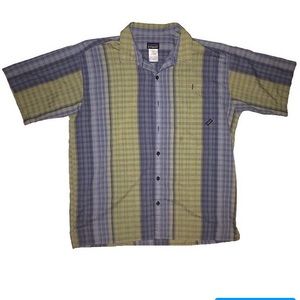 Vintage Patagonia Seersucker Plaid Short Sleeve Button Up Shirt